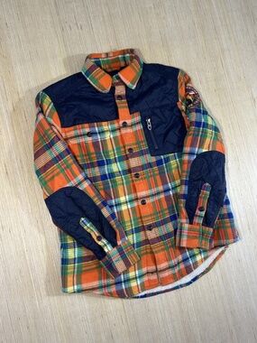 Polo Ralph Lauren Polo Expedition Plaid Flannel Hybrid Overshirt Youth M 10-12